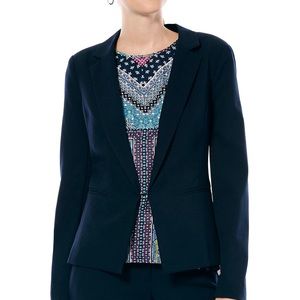 Navy Laundry Shelli Segal pleated-back blazer